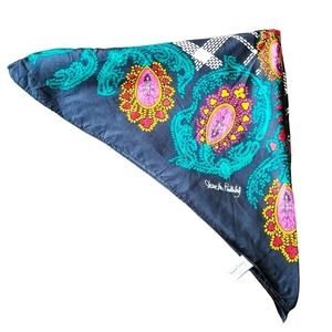 DIANE VON FURSTENBERG Vibrant Paisley Print 100% Silk Scarf